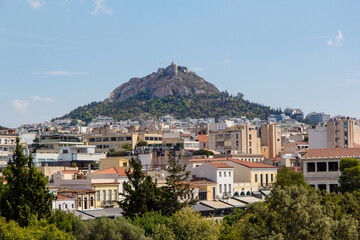 Obraz premium Views of Athens, Greece from atop the Acropolis.