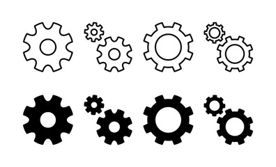 setting Icon vector for web and mobile app. Cog settings sign and symbol. Gear Sign