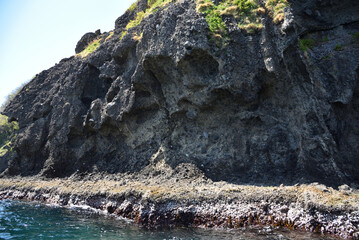 cruise toward a blue cave, Hakodate, Hokkaido 