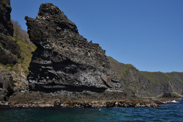 Fototapeta premium cruise toward a blue cave, Hakodate, Hokkaido 