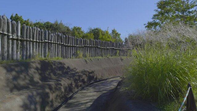 佐賀 吉野ヶ里遺跡 外壕と逆茂木