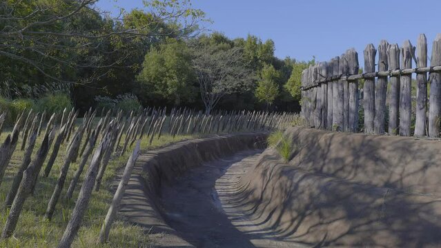 佐賀 吉野ヶ里遺跡 外壕と逆茂木