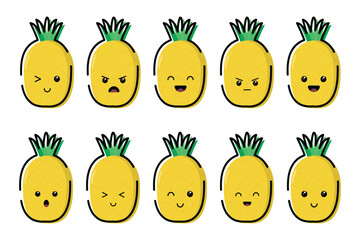 Cute Kawaii Icon Illustration Character Cartoon Vector Face Design background food japanese element sweet emoji graphic emoticon