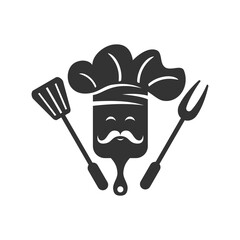 chef logo template Icon Illustration Brand Identity.Isolated and flat illustration. Vector graphic