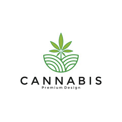 Cannabis or Marijuana Logo Design Vector