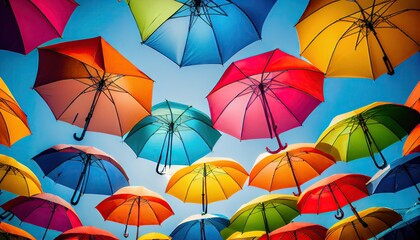 seamless background with umbrellas