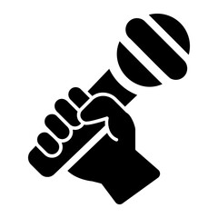 Obraz premium karaoke glyph icon