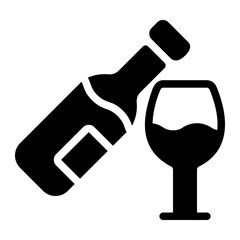 wine glyph icon