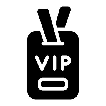 Vip Glyph Icon