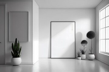 Empty home interior,generative AI