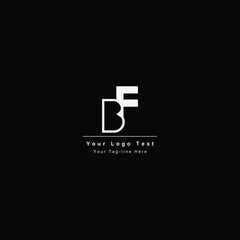 initial logo bf or fb symbol icon template