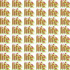 Pattern with word Life