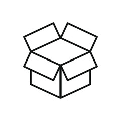 Editable Icon of Open Package Box, Vector illustration isolated on white background. using for Presentation, website or mobile app