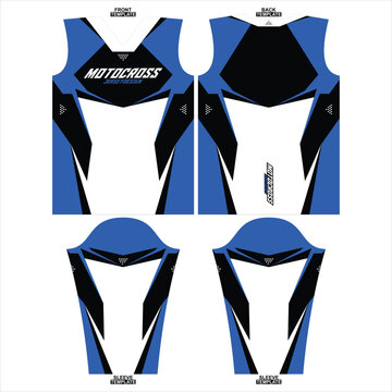 Print-ready sublimation motocross long sleeve jersey design