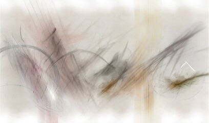 abstract art, hazy, mist, sketched lines floating in a feathered environment, soft colors, pastel background