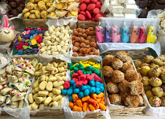 llamas de chocolate con dulces del corpus cristi