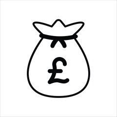 Money Bag Icon Vector On Trendy Design.