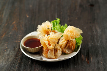 Golden Money Bag Dumpling Fried Food