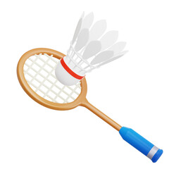 Badminton equioment 3D Icon