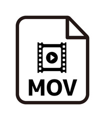 File formats vector icon illustration | MOV