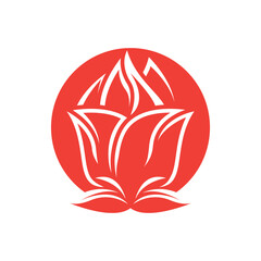 Flower logo vector icon design