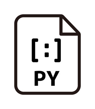 File formats vector icon illustration | .py , python