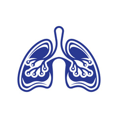 Lungs logo vector icon design