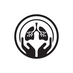 Lungs logo vector icon design
