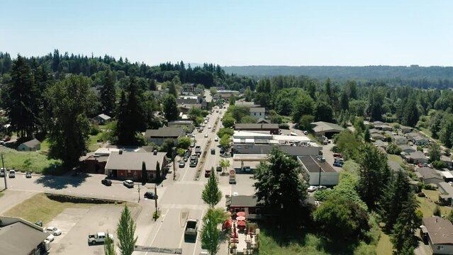 Downtown Duvall, Washington in King County