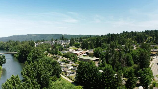 View of downtown Duvall, Washington in King County