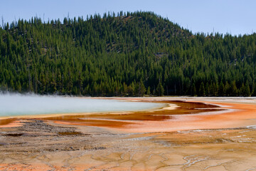 Geyser eruption in Yellowstone National Park