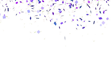 Abstract celebration party with falling paper confetti transparent elements decoration