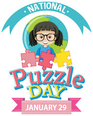 National puzzle day banner