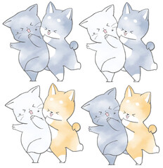 遊ぶいぬとねこ(4組)