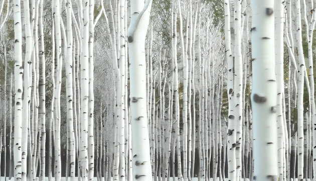 beautiful white birch tree forest, texture background