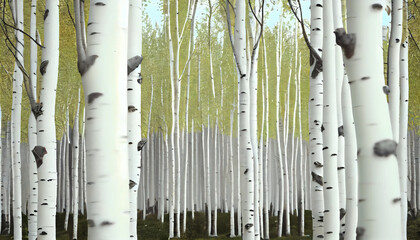 white birch tree forest, texture background, wallpaper