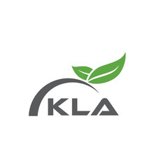 KLA letter nature logo design on white background. KLA creative initials letter leaf logo concept. KLA letter design.
