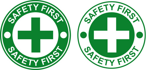 safety first signage logo design printable sign for safety workplace factory manufacture banner