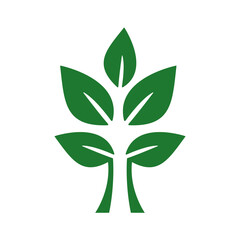 Minimalist vector of natural or organic symbol.