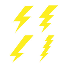 Minimalist vector set of thunder.