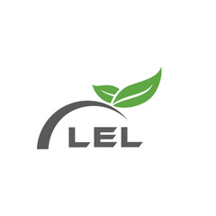 LEL letter nature logo design on white background. LEL creative initials letter leaf logo concept. LEL letter design.
