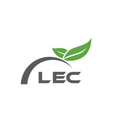 LEC letter nature logo design on white background. LEC creative initials letter leaf logo concept. LEC letter design.
