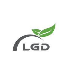 LGD letter nature logo design on white background. LGD creative initials letter leaf logo concept. LGD letter design.
