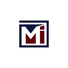 MI initials modern logo suitable for company logo