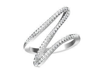 Wedding ring 3D rendering (high resolution 3D image)