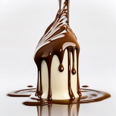 This white background with melted Easter chocolate brigadeiro is the perfect addition to any dessert project.