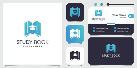 Smart book logo design with unique tech concept