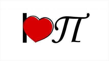 Pi day i love, art video illustration. - Powered by Adobe