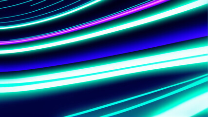 Arte Abstracto Ne&oacute;n con L&iacute;neas, IA Generativa