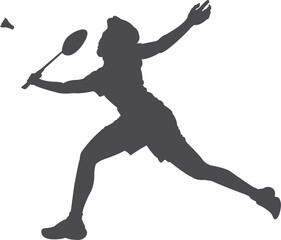 The man player badminton  silhouette 202303005